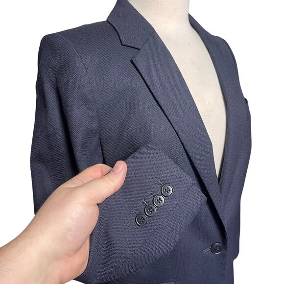 REISS Hartley Preppy Wool Blend Single Button Notched Lapel Blazer - Picture 4 of 6